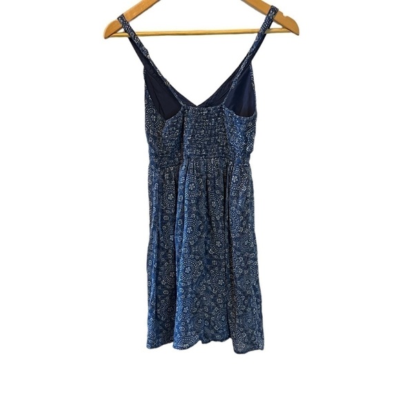 HOLLISTER Blue Floral Print Spaghetti Strap Mini Short Dress S - Picture 3 of 9